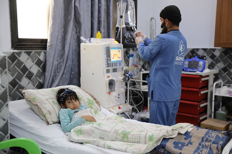 a girl during treatment